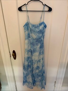 blue temple chiang rai dress code Long Tie Dye Silk Vacation Dress
